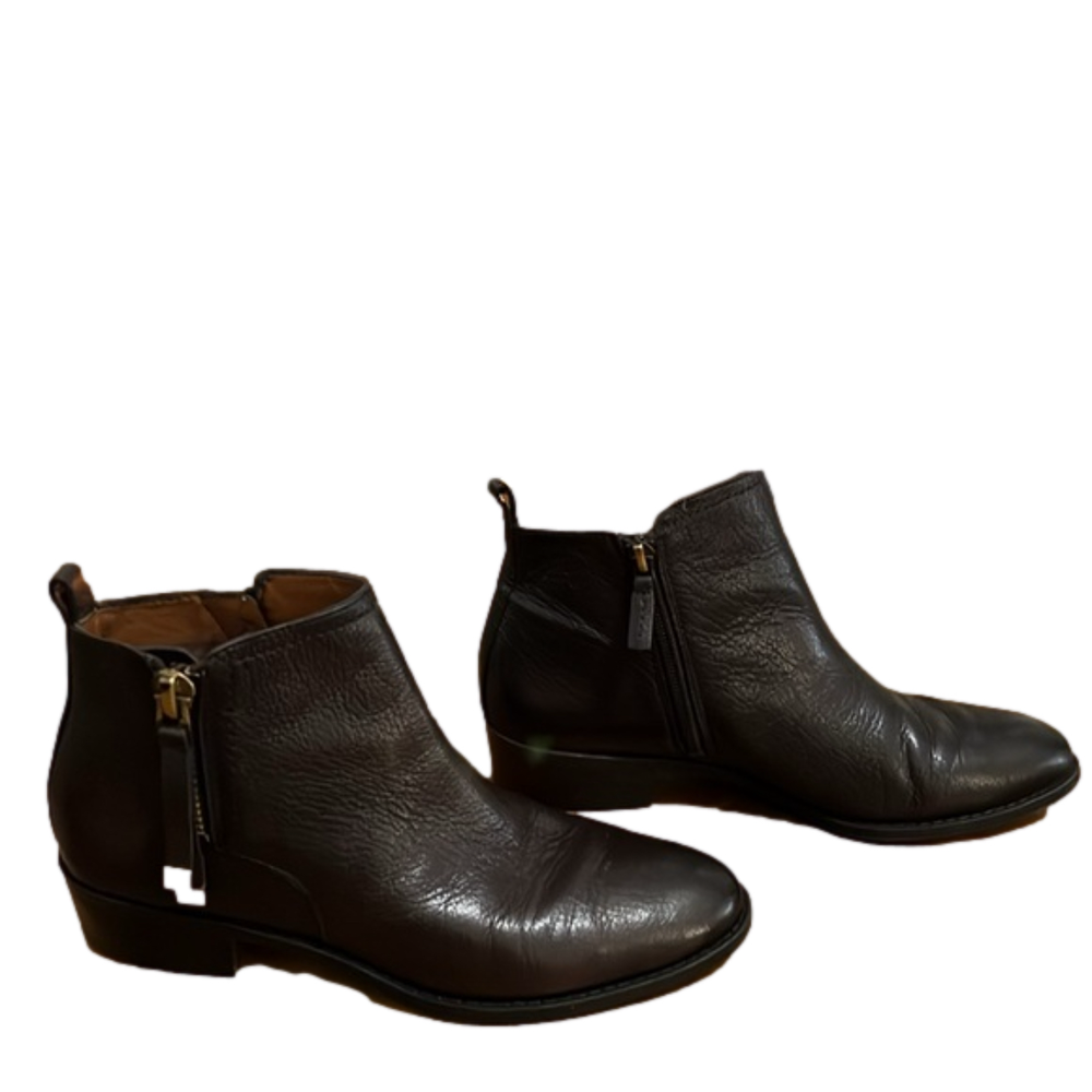 Franco Sarto brown leather booties